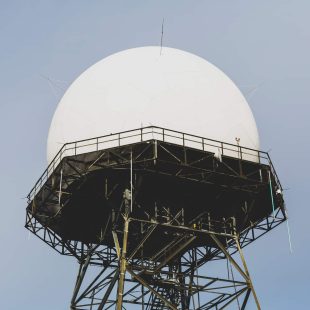 Domed radar antenna and tower