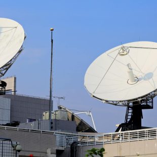 satellite dish on roof